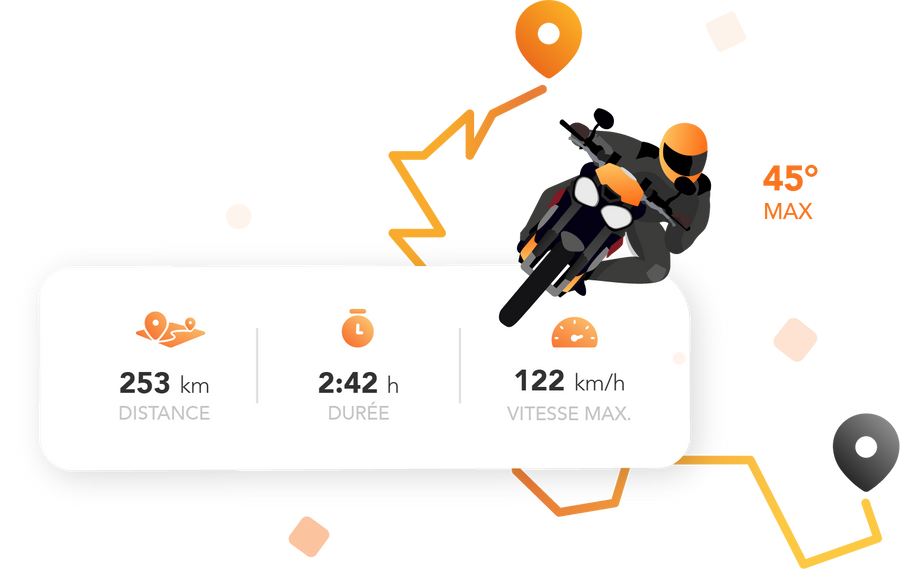 statistique georide avec distance, durée et vitesse maximale